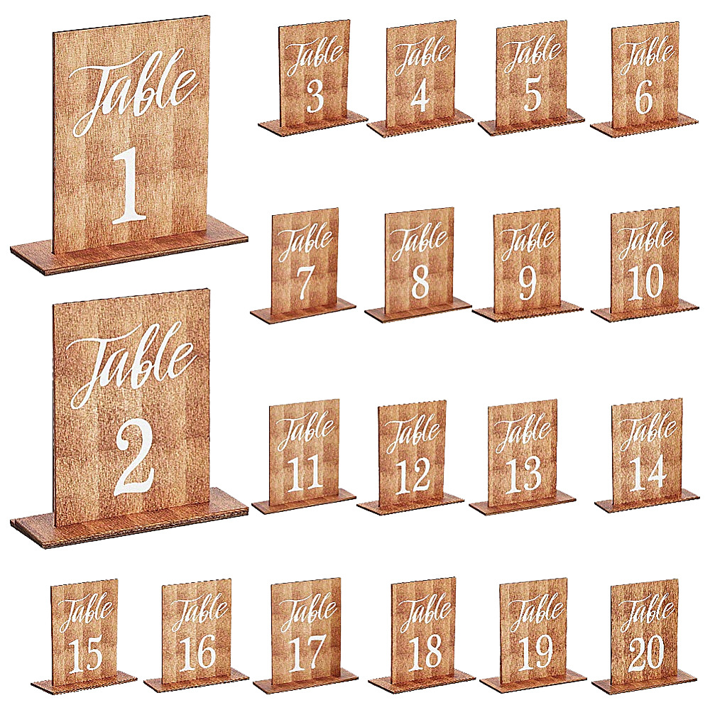 Desk Setup Design - 20 eleganti cartellini con numeri da