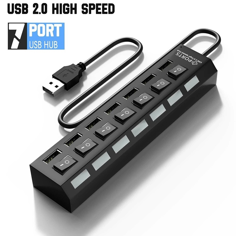 Desk Setup Usb Hub - Hub USB 3.0 7 in 1,