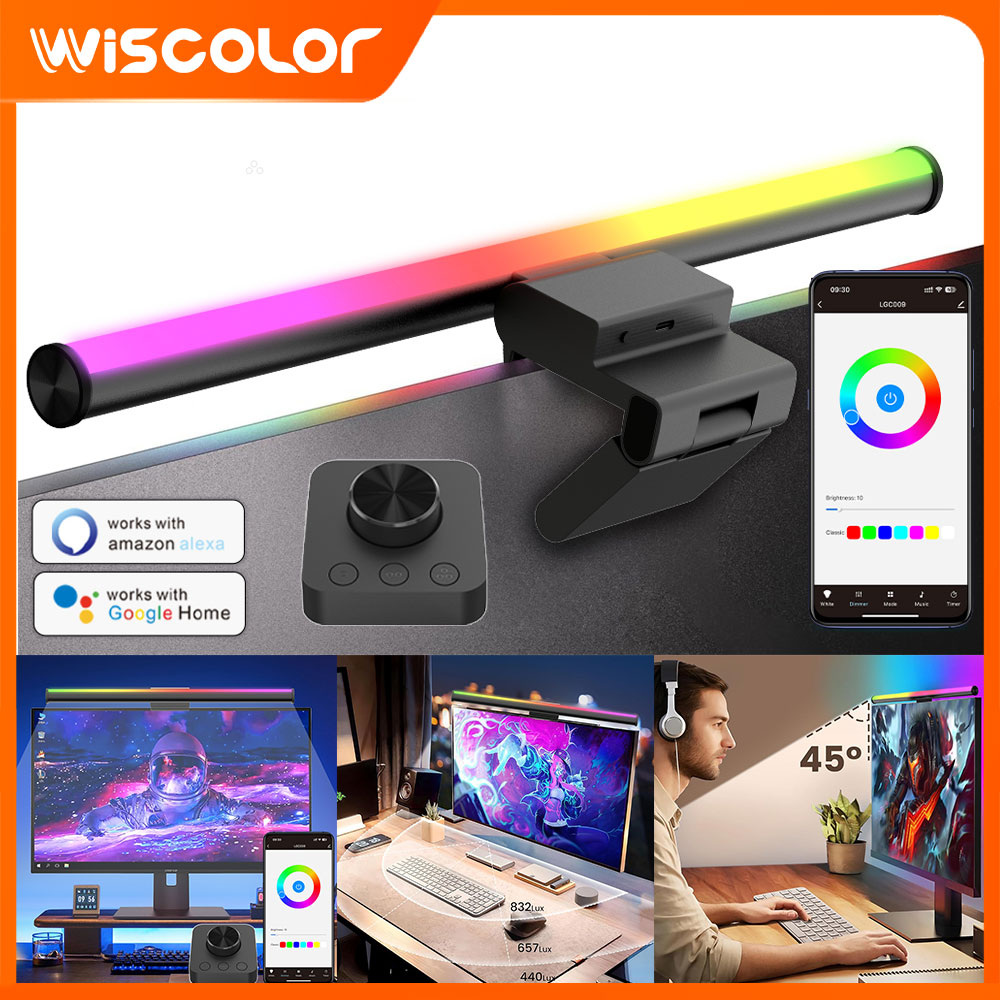 Desk Setup No Monitor - Lampada a Sospensione per Monitor, Barra