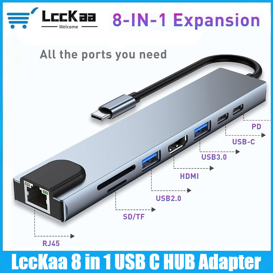 Desk Setup Usb Hub - Hub USB C 8/7 in 1