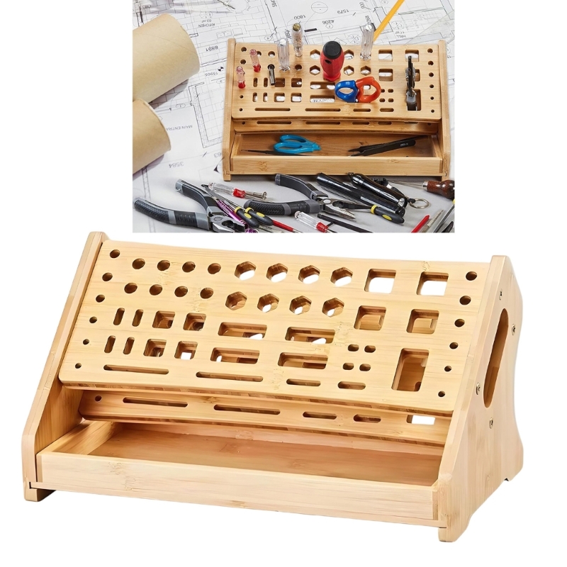 Desk Setup Needs - K1AE Scaffale in legno naturale, nessun