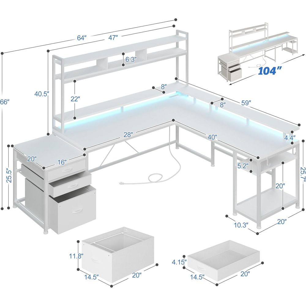Scrivania a L da 104 Pollici p - Desk Setup No Monitor recensione e prezzo