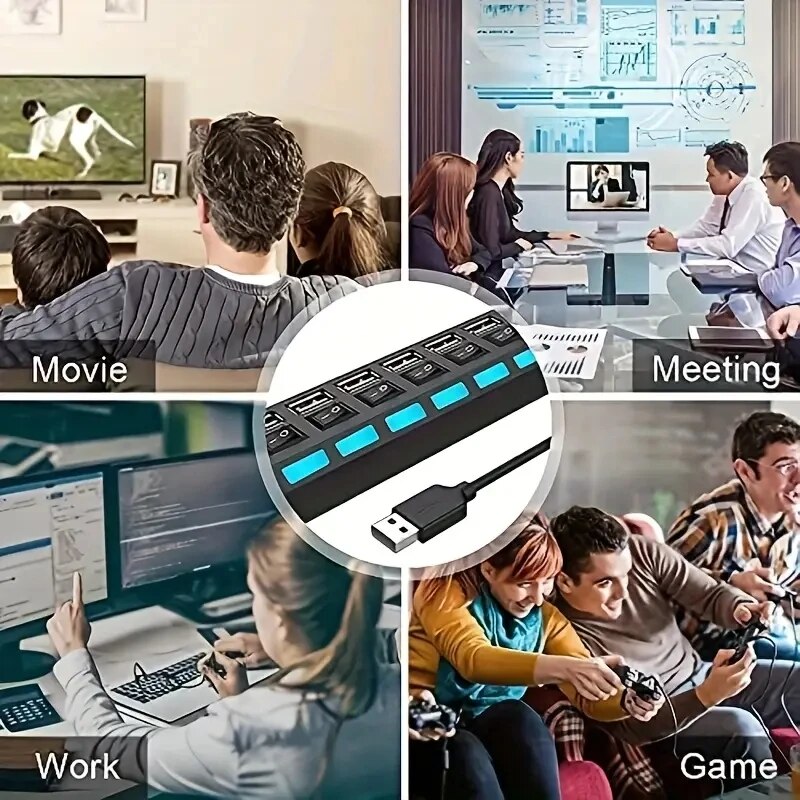 Espansore adattatore USB HUB 2 - Desk Setup Usb Hub recensione e prezzo