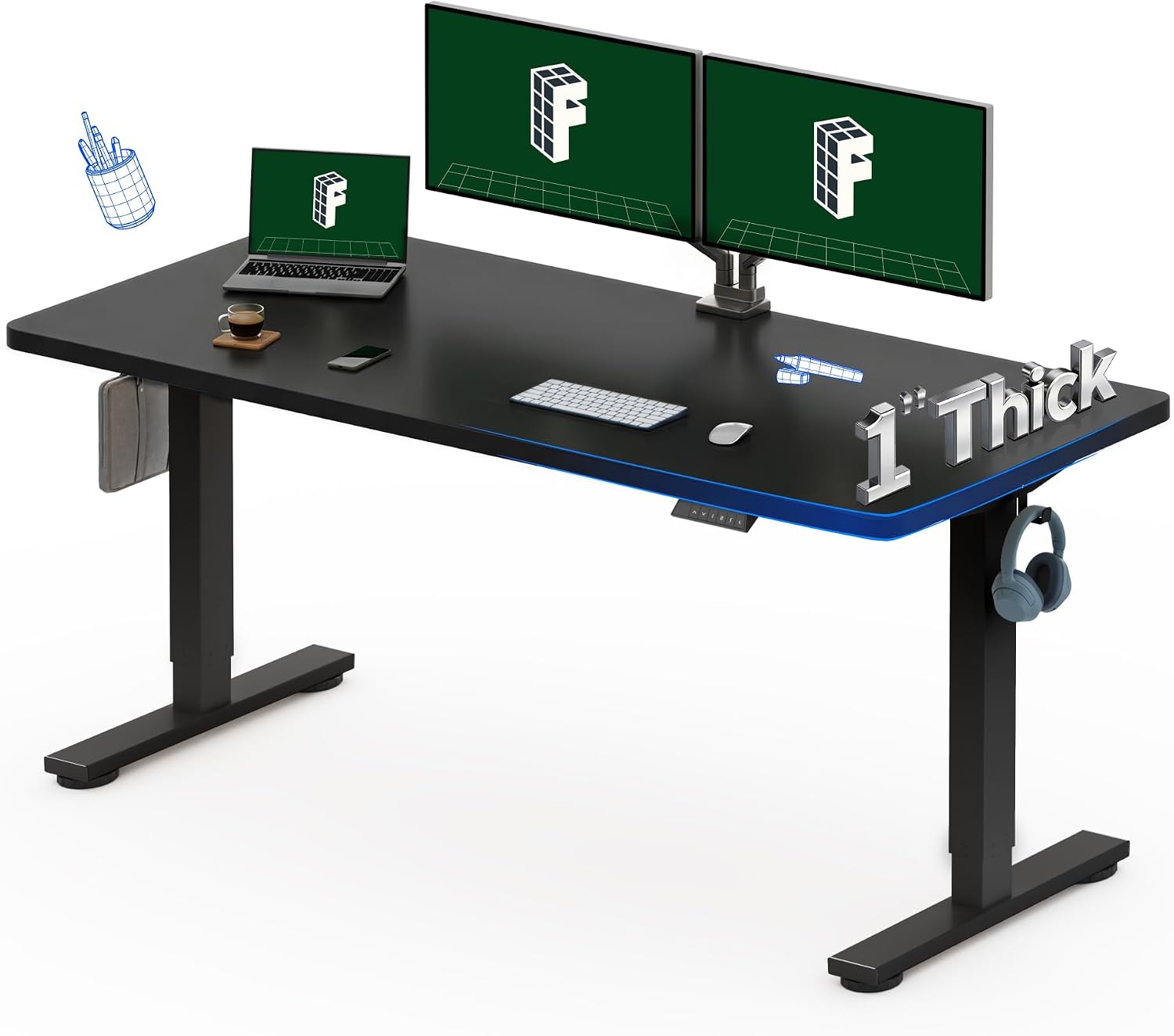Scrivania Elettrica Regolabile - Desk Setup One Monitor recensione e prezzo