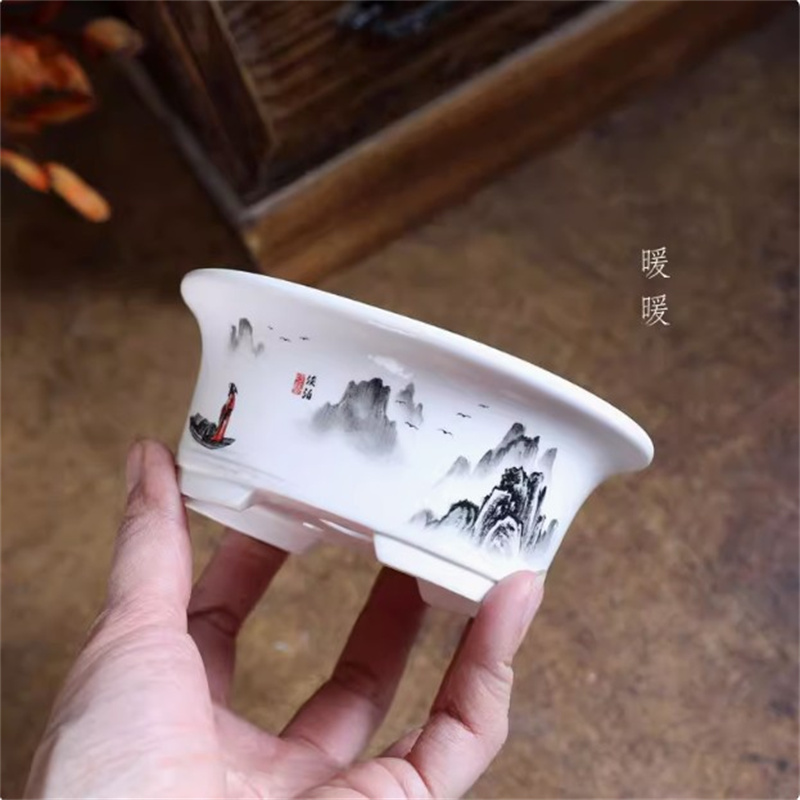 Vaso per bonsai ovale bianco i - Plant Pot Small Desk recensione e prezzo