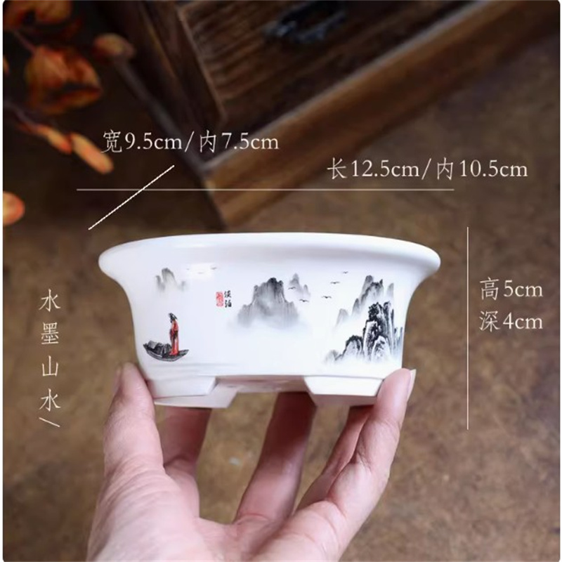 Vaso per bonsai ovale bianco i - Plant Pot Small Desk recensione e prezzo
