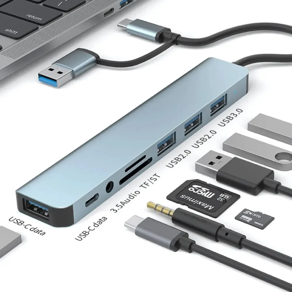 Hub USB-C 8 in 2 con lettore d - Desk Setup Usb Hub recensione e prezzo