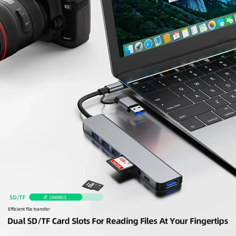 Hub USB-C 8 in 2 con lettore d - Desk Setup Usb Hub recensione e prezzo