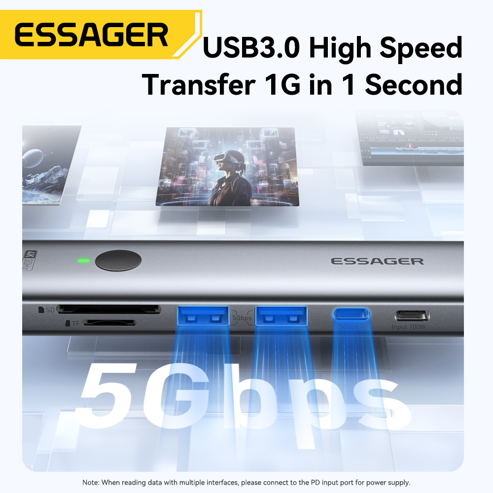 Essager USB C HUB 4K 7-in-1 Ti - Desk Setup Usb Hub recensione e prezzo