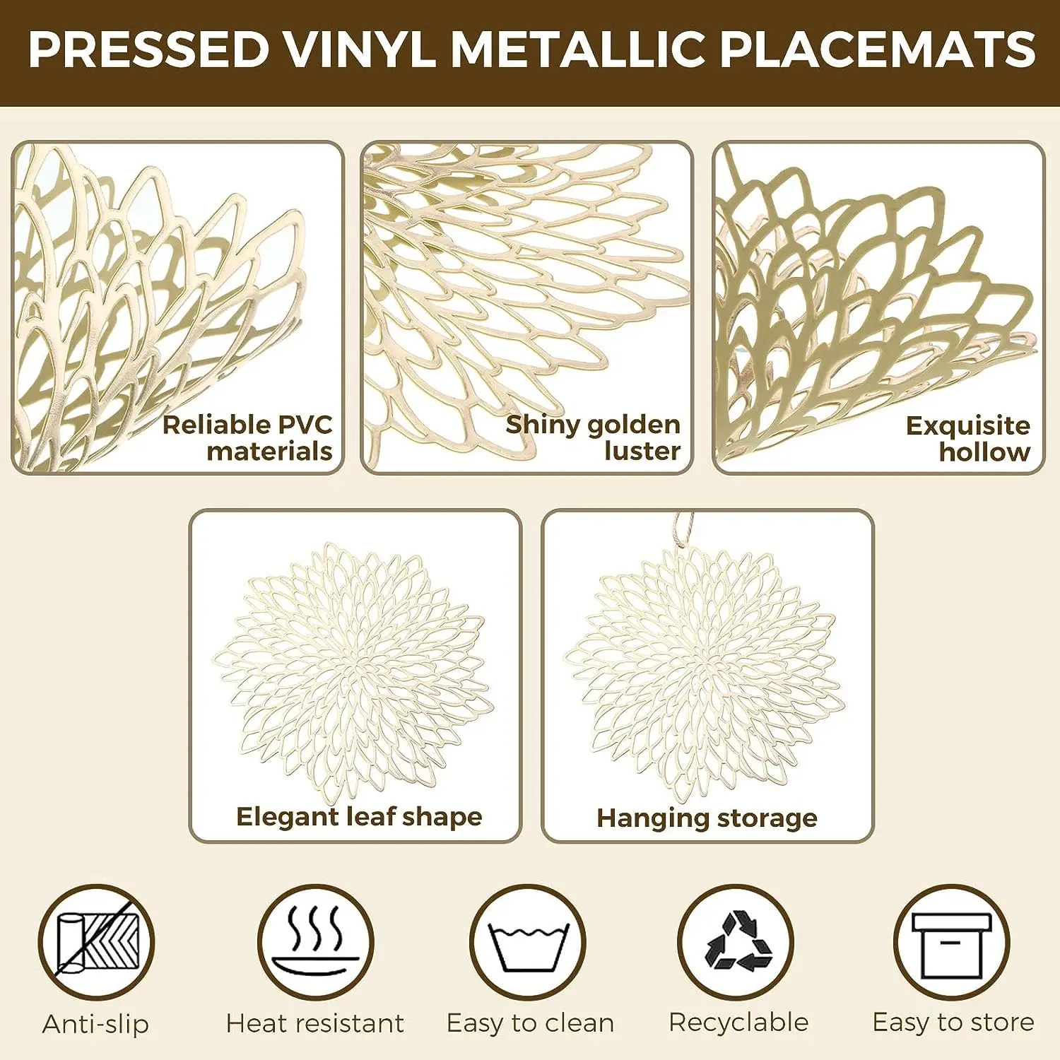 Set di 4 tovagliette metallich - Desk Setup Design recensione e prezzo