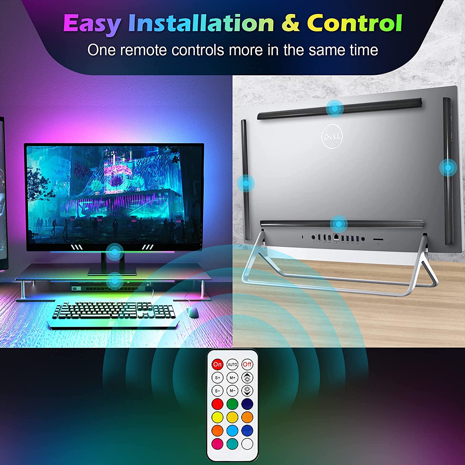 Barra luminosa sotto il monito - Desk Setup No Monitor recensione e prezzo